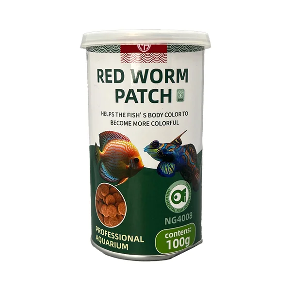 RED-WORM-PATCH-NG4008-1 غذای ماهی MASH مدل قرص کرم خونی Red Worm Patch